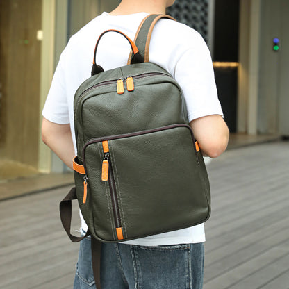 李記 | 原創手工真皮 | 多機能い差旅後背包2340號