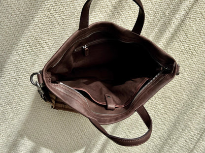 Li Ji | Original handmade genuine leather | Washed craftsmanship and relaxed retro shoulder bag No. 056633 