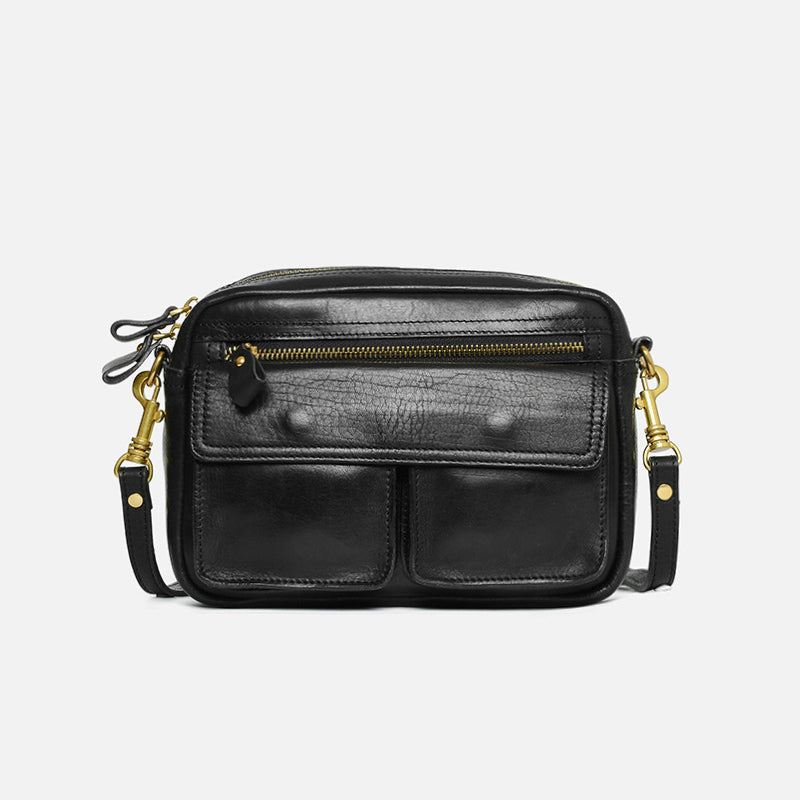 Li Ji | Original handmade leather | British street style crossbody bag for men and women No. 726