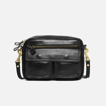 Li Ji | Original handmade leather | British street style crossbody bag for men and women No. 726