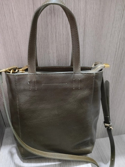 Li Ji | Original handmade | Vegetable tanned leather simple retro tote bag No. M1125