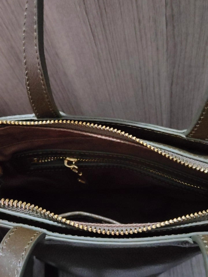 Li Ji | Original handmade | Vegetable tanned leather simple retro tote bag No. M1125