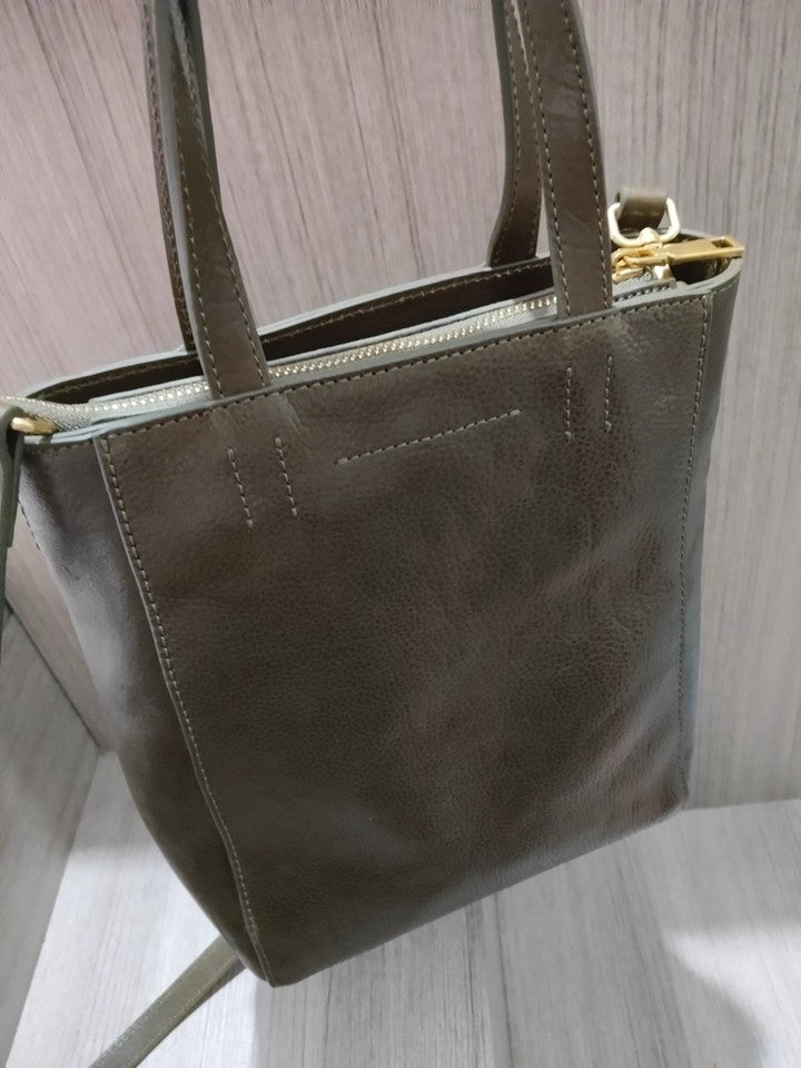 Li Ji | Original handmade | Vegetable tanned leather simple retro tote bag No. M1125