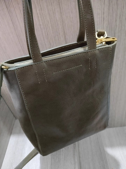Li Ji | Original handmade | Vegetable tanned leather simple retro tote bag No. M1125