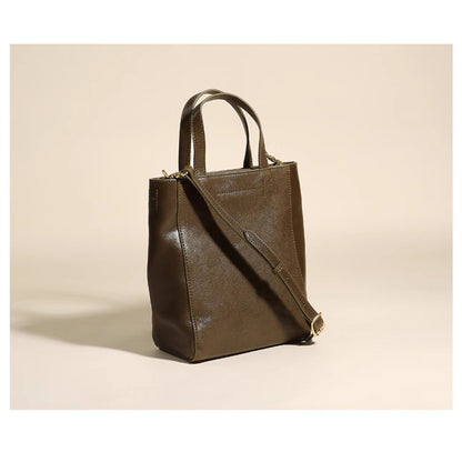 Li Ji | Original handmade | Vegetable tanned leather simple retro tote bag No. M1125