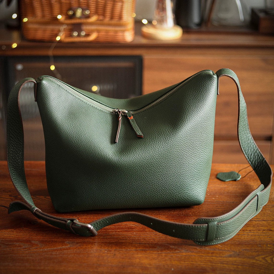 李記 | 原創手工真皮 | 輕薄隨身舒適便捷の斜唄包ls316號