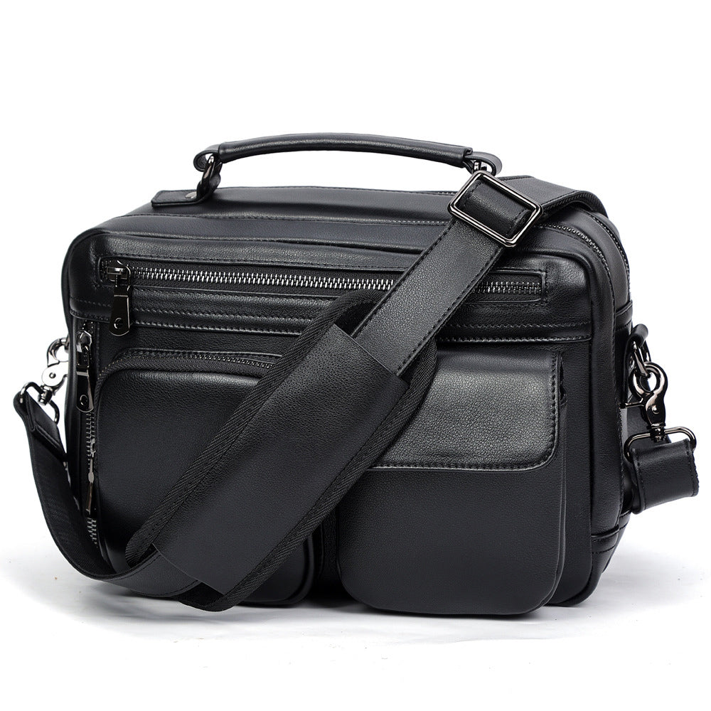 Li Ji | Original handmade leather | First-layer fetal cowhide functional leather shoulder bag No. 2500