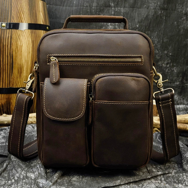 李記 | 原創手工真皮 | Handbag 復古小眾斜挎包/單肩正方包 6511號