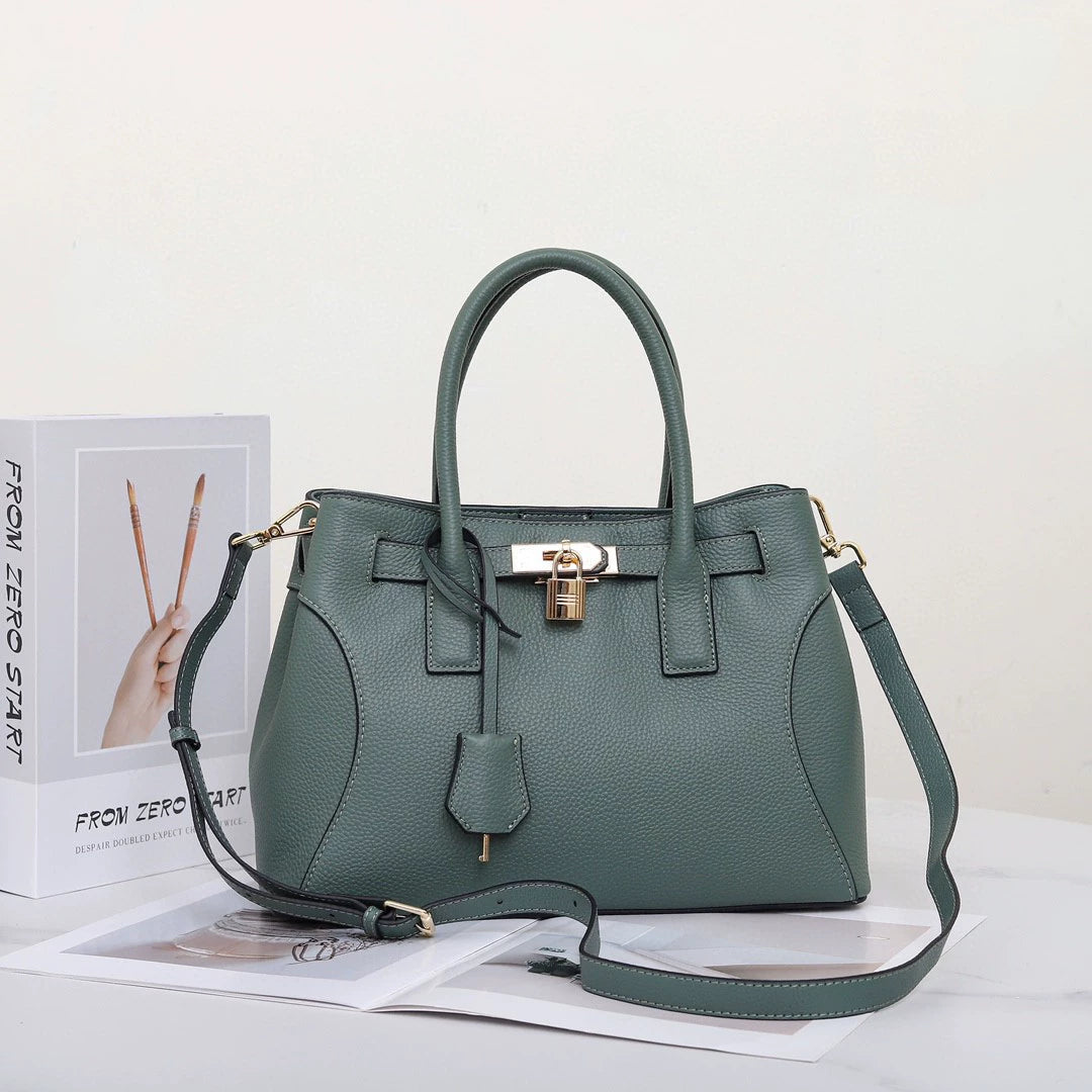 李記 | 原創手工真皮 | 皮料に良い高級鉑金の手提包ql2859號