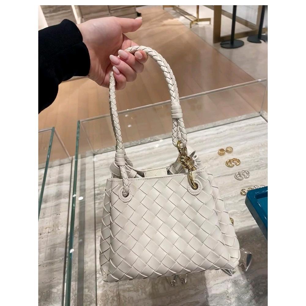 李記 | 原創手工真皮 | 休閒風い質感編織紋路し手拎包sm169號