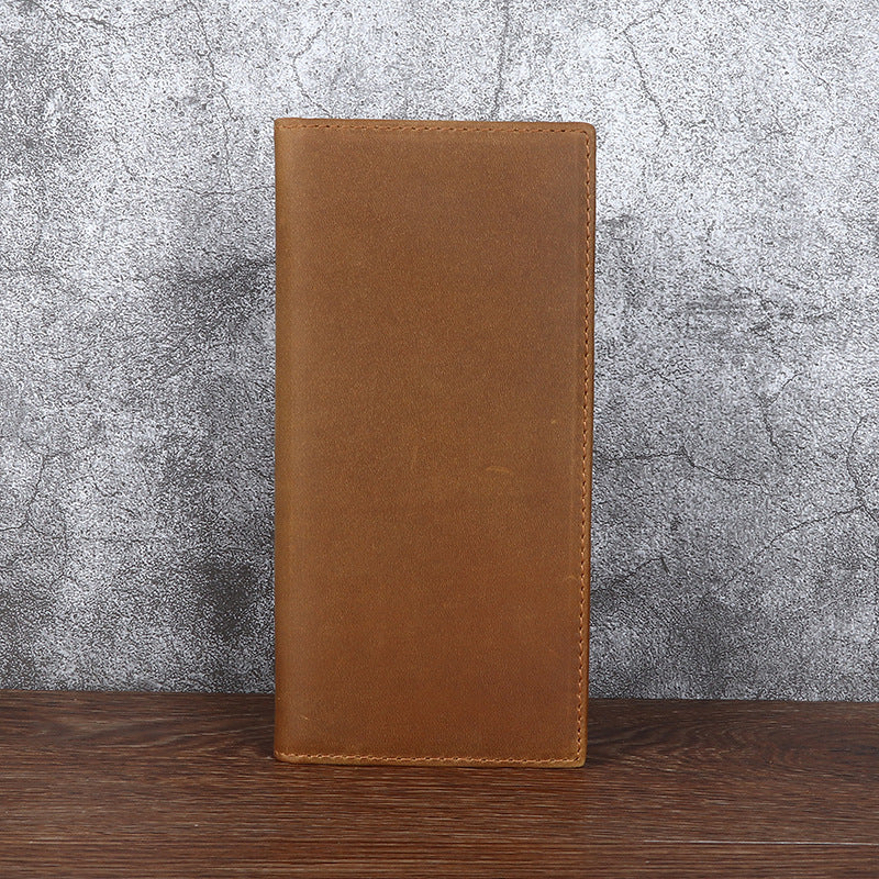 李記 | 原創真皮手工 | 復古純色2折錢夾 7126號