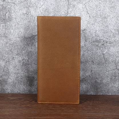 李記 | 原創真皮手工 | 復古純色2折錢夾 7126號