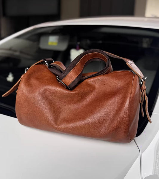 李記 | 原創手工真皮 | 滿足你日常出行の休閒健身枕頭包ms9225號