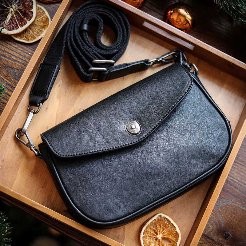 李記 | 原創手工真皮 | 輕復古感の都市通勤休閒風斜唄包LS-HY81號