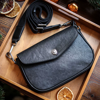 李記 | 原創手工真皮 | 輕復古感の都市通勤休閒風斜唄包LS-HY81號