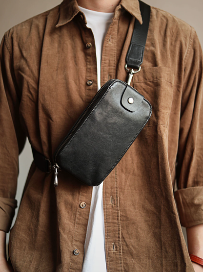 李記 | 原創真皮手工 | 能切換多種模式の手機包ls168號