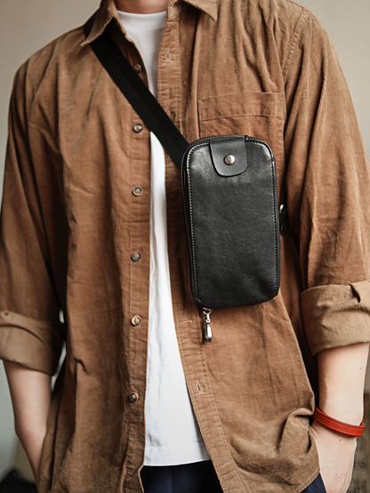 李記 | 原創真皮手工 | 能切換多種模式の手機包ls168號