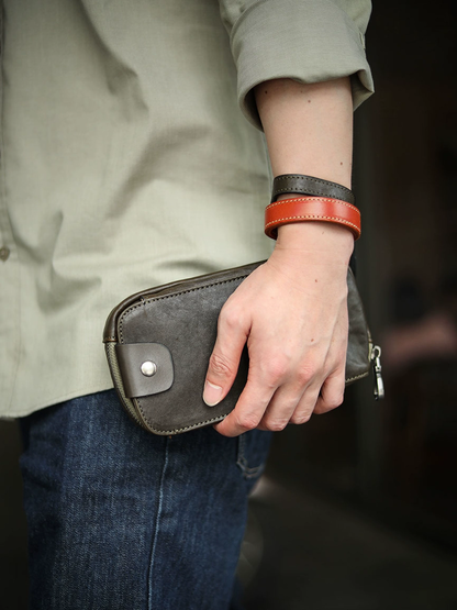 李記 | 原創真皮手工 | 能切換多種模式の手機包ls168號