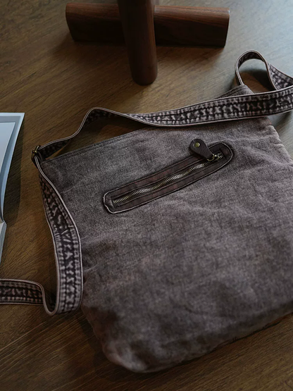 李記 | 原創手工真皮 | 慵懶風の拼接大容量托特包ls249號