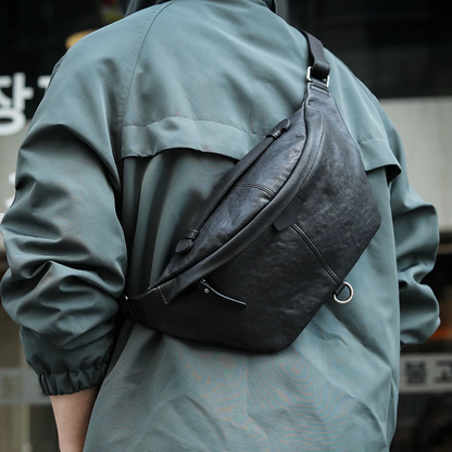 李記 | 原創真皮手工 | 低調又微顯奢華の胸包ls290號