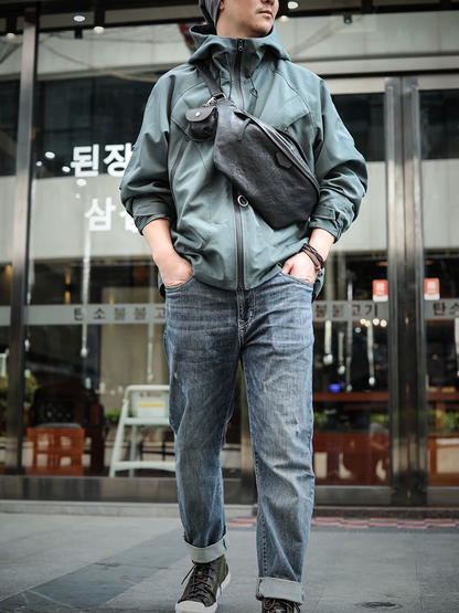 李記 | 原創真皮手工 | 低調又微顯奢華の胸包ls290號