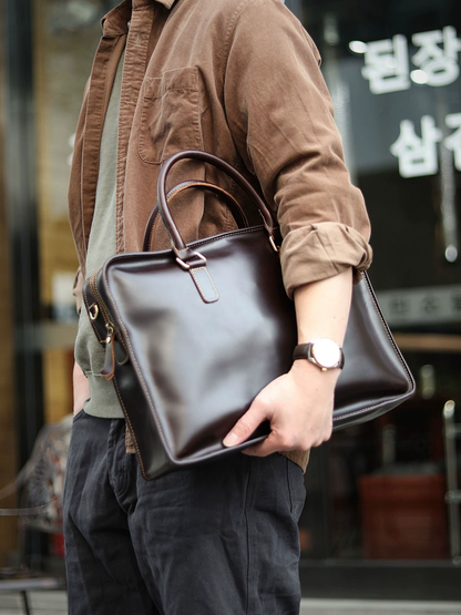 李記 | 原創真皮手工 | 輕商務通勤feel公文包ls343號