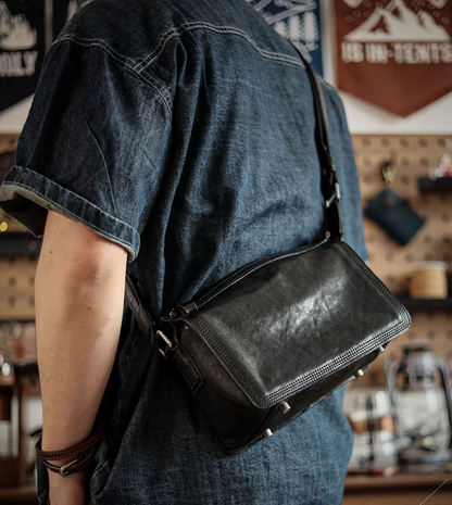 李記 | 原創手工真皮 | 上身效果出眾の立體斜唄包ls6810號