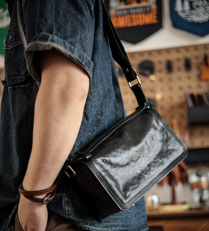 李記 | 原創手工真皮 | 上身效果出眾の立體斜唄包ls6810號