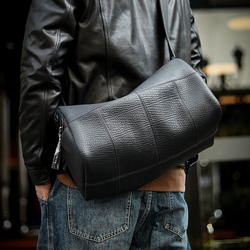 李記 | 原創手工真皮 | 上身自帶奢貴濾鏡の運動健身斜唄包ls8104號