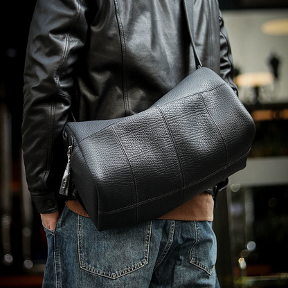 李記 | 原創手工真皮 | 上身自帶奢貴濾鏡の運動健身斜唄包ls8104號