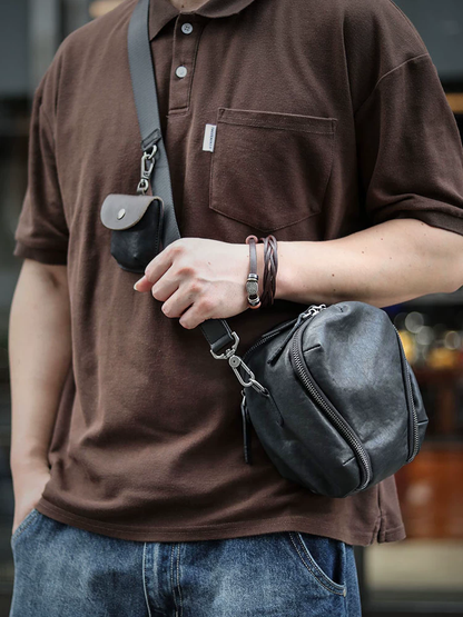 李記 | 原創手工真皮 | 球形趣味設計の微單相機包ls8177號