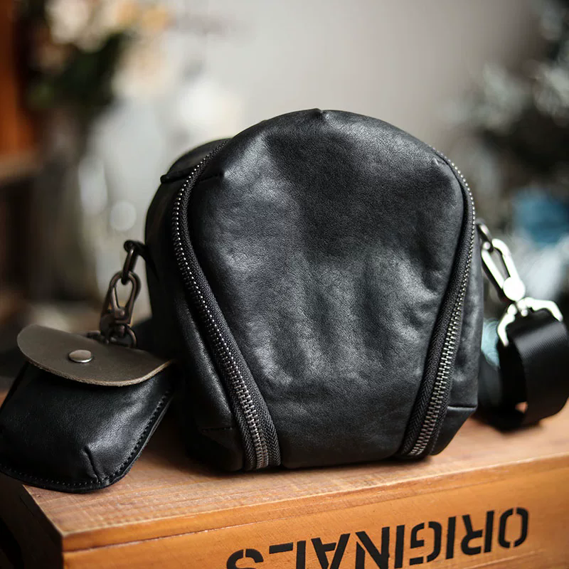 李記 | 原創手工真皮 | 球形趣味設計の微單相機包ls8177號