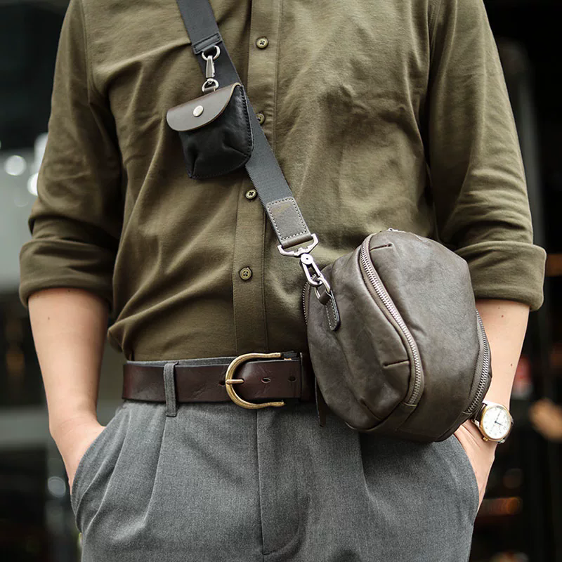 李記 | 原創手工真皮 | 球形趣味設計の微單相機包ls8177號