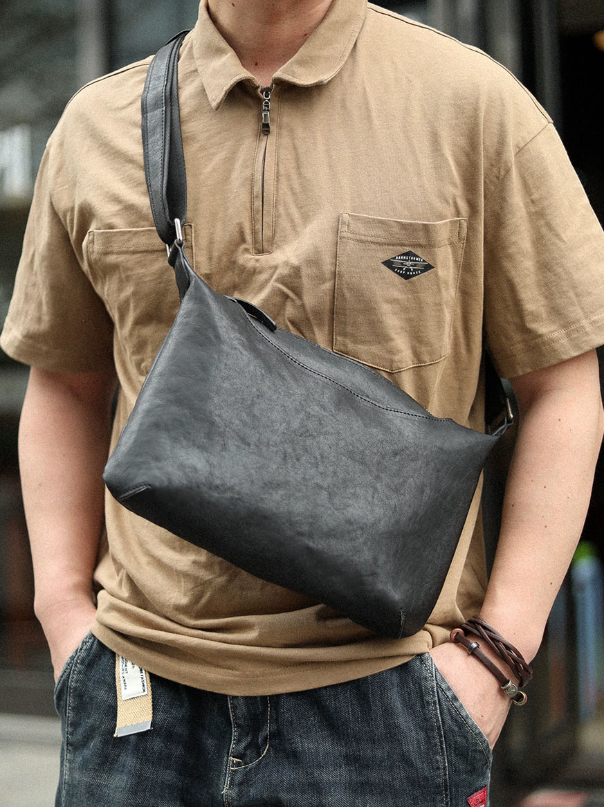 李記 | 原創手工真皮 | 耐造易打理の斜唄包ls8203號