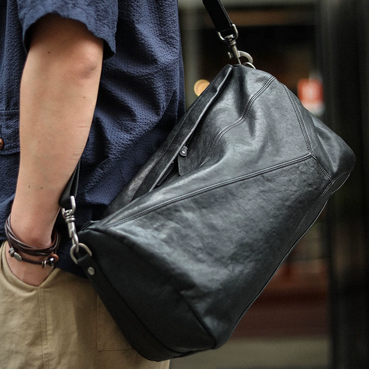 李記 | 原創手工真皮 | 幾個美學設計感の通勤包ls8215號