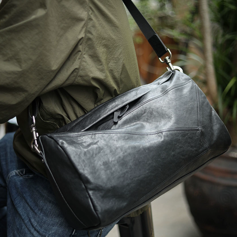 李記 | 原創手工真皮 | 幾個美學設計感の通勤包ls8215號