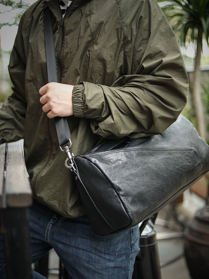 李記 | 原創手工真皮 | 幾個美學設計感の通勤包ls8215號