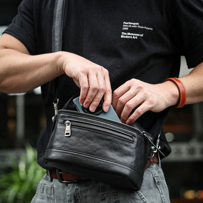 李記 | 原創手工真皮 | 出門不撞款還超有格調の立體背包ls8298號