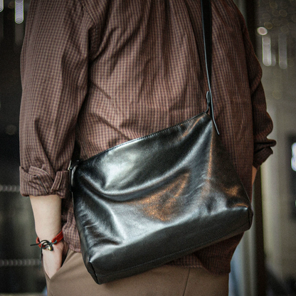 李記 | 原創手工真皮 | 中性版型【至簡鬆弛】通勤背包ls8308號