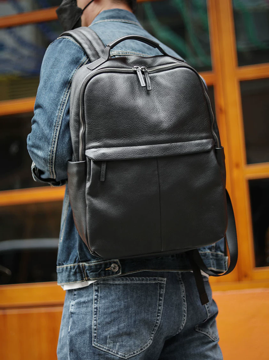 李記 | 原創手工真皮 | 好看百搭+能裝耐用の後背包ls8970號