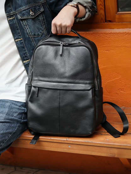 李記 | 原創手工真皮 | 好看百搭+能裝耐用の後背包ls8970號