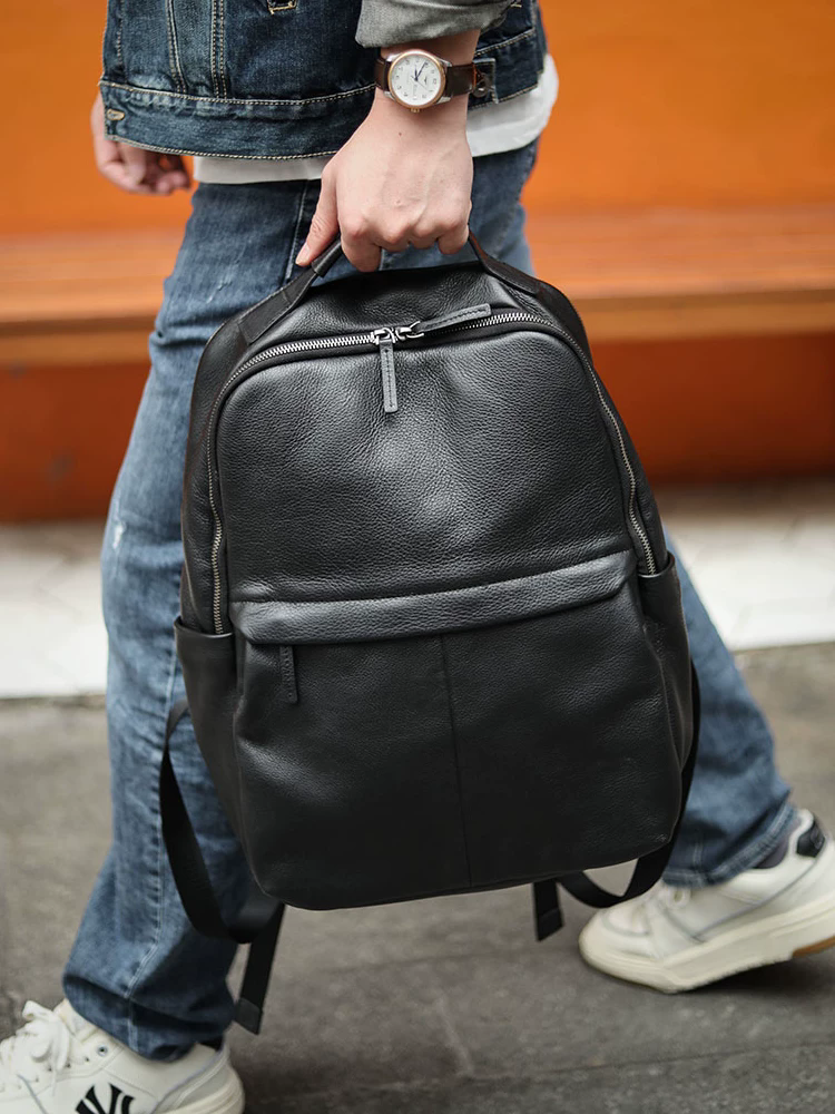 李記 | 原創手工真皮 | 好看百搭+能裝耐用の後背包ls8970號