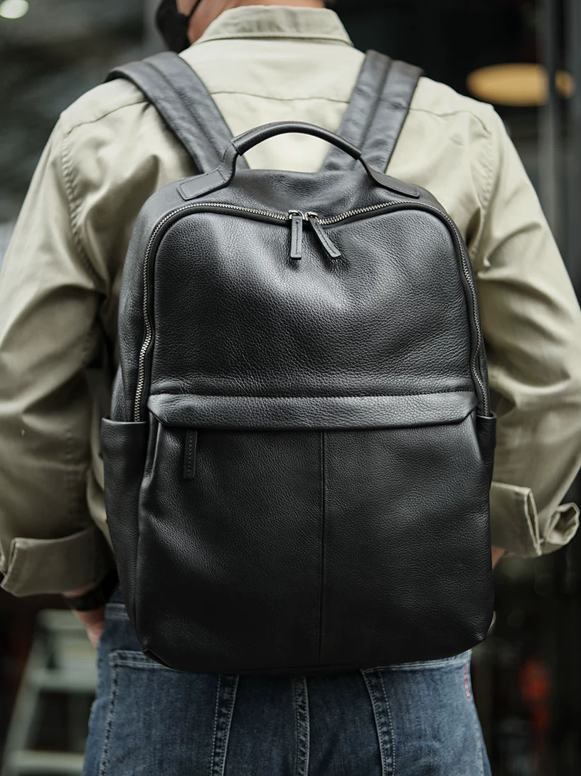 李記 | 原創手工真皮 | 好看百搭+能裝耐用の後背包ls8970號