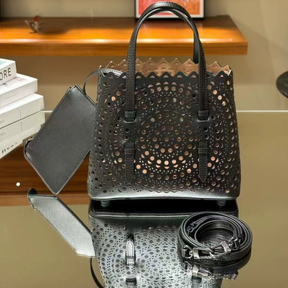 李記 | 原創手工真皮 | 鏤空雕花の菜籃子包M16202號