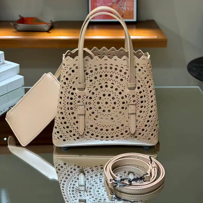 李記 | 原創手工真皮 | 鏤空雕花の菜籃子包M16202號