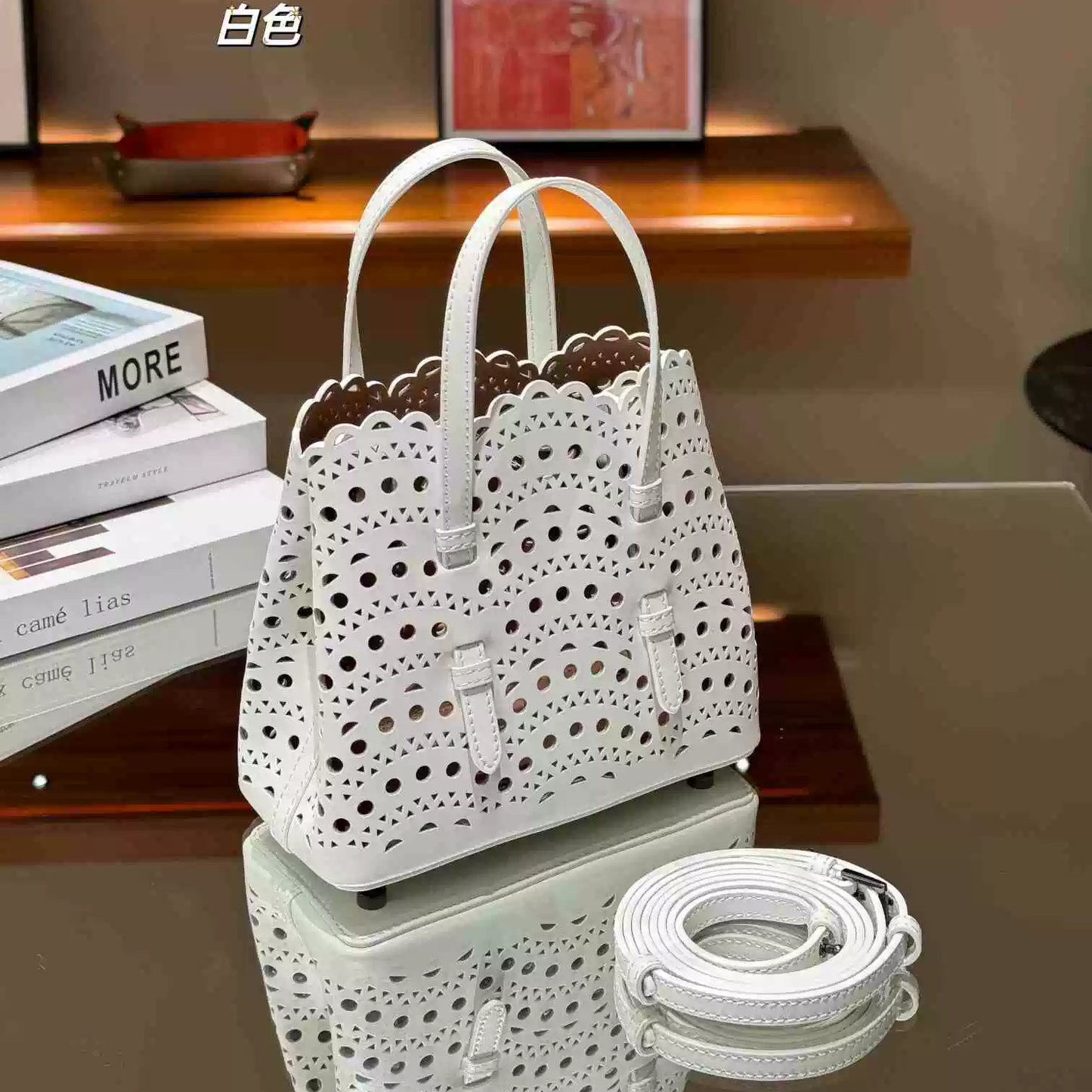 李記 | 原創手工真皮 | 鏤空雕花の菜籃子包M16202號