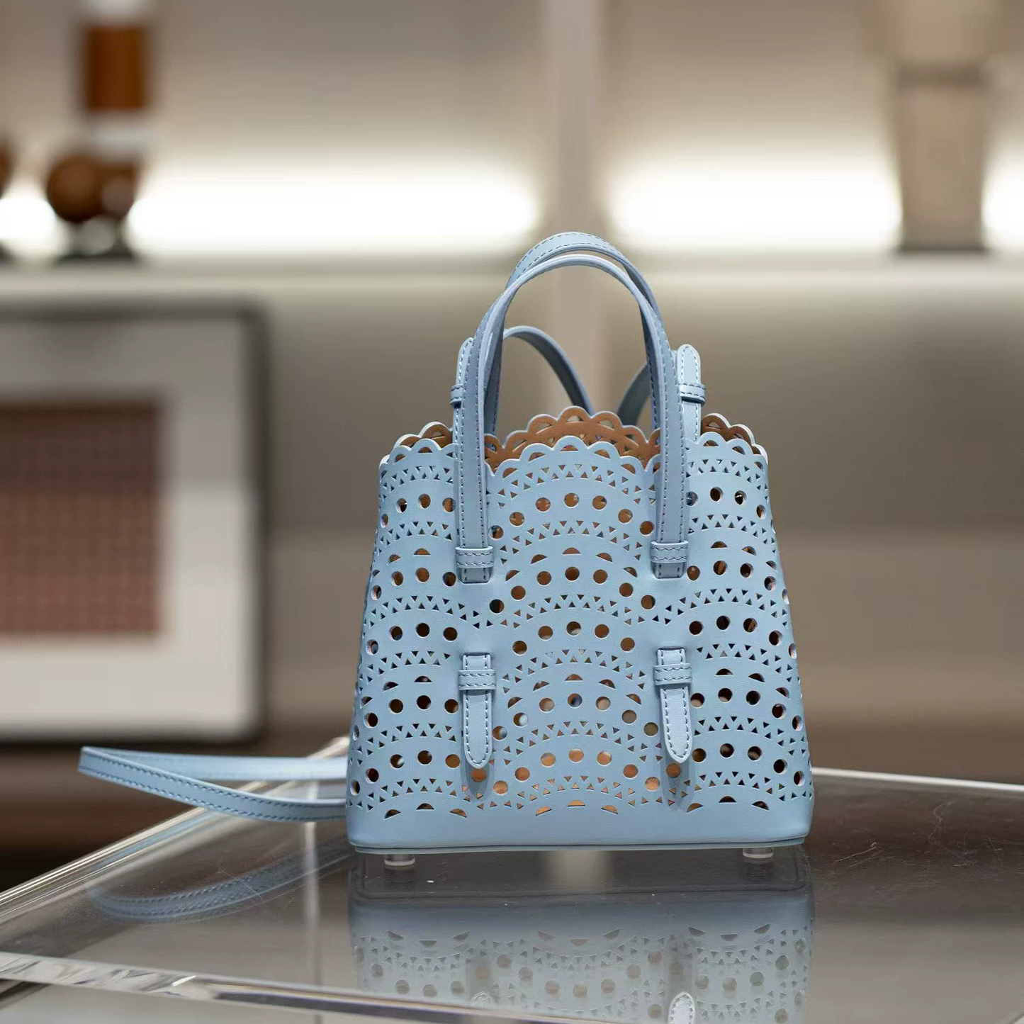 李記 | 原創手工真皮 | 鏤空雕花の菜籃子包M16202號