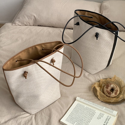 Li Ji | Original handmade leather | Resort style woven texture tote bag No. M375 