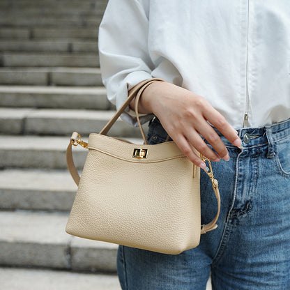 李記 | 原創手工真皮 | 質感う氣質自然で紋理手提包M738號