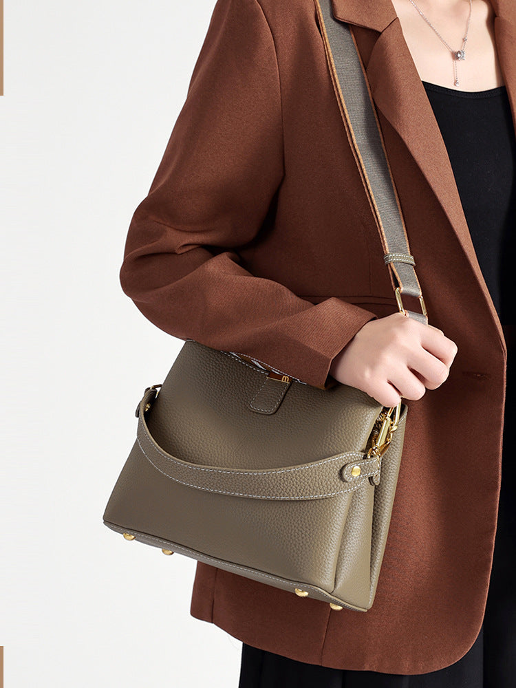 李記 | 原創手工真皮 | 低調簡約軟糯い水桶包ML88號